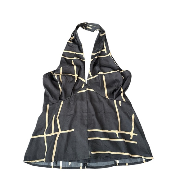 NWT Women's Banana Republic Retro Plunge Neckline Sleeveless Halter Top - Picture 2 of 4